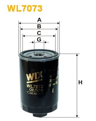 WIX FILTERS Eļļas filtrs WL7073